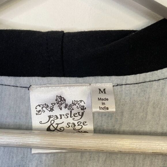 Parsley & Sage Blue Cowl Neck Long Sleeve Top - Picture 3 of 4